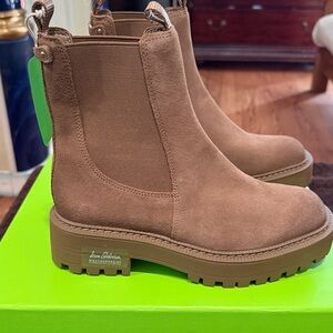 Sam Edelman Laguna Taupe Suede Weatherproof Boots 5.5 NIB
